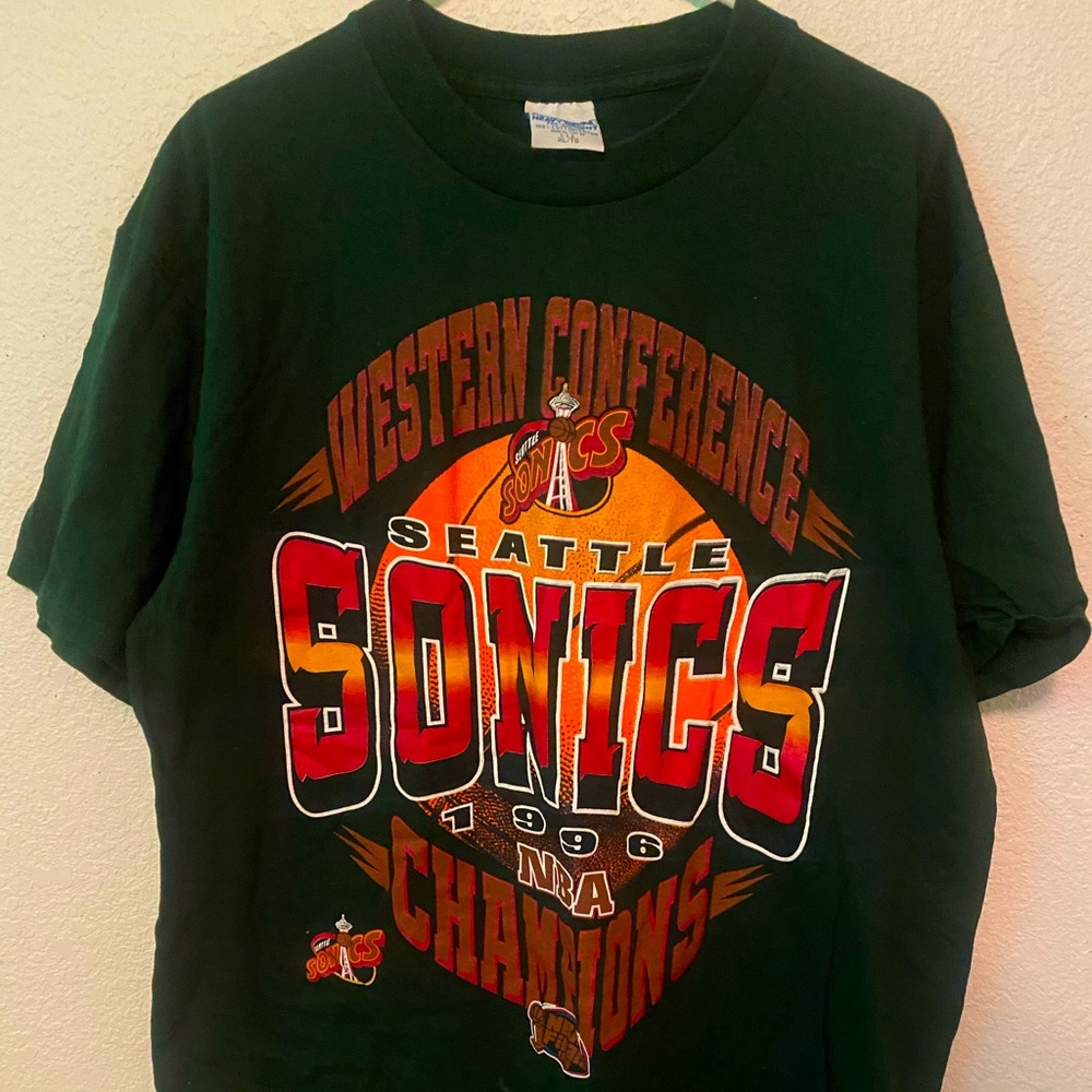 Men’s XL 1996 Seattle Sonics Western Conference Champions T-Shirt